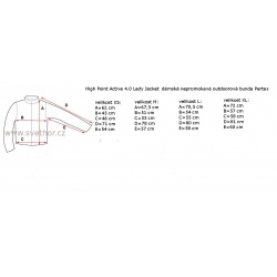 _High Point Active 40 Lady Jacket red black damska nepromokava outdoorova bunda zmereno