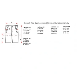 _Hannah Atta Capri anthracite damske trictvrtecni turisticke kalhoty zmereno