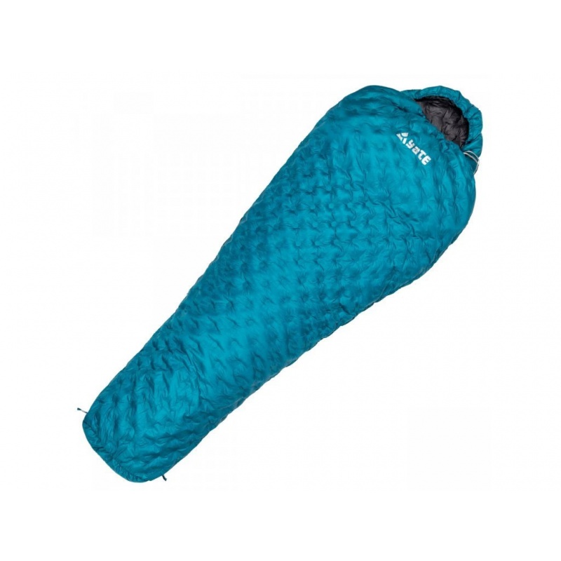 Yate Anaso 500 XL petrolejová/šedá letní péřový spací pytel na postavu do 195 cm