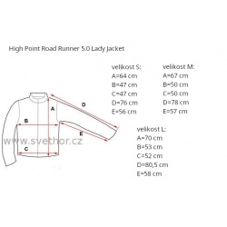 _High Point Road Runner 5.0 Lady Jacket black damska lehka nepromokava bunda zmereno