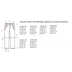 _Hannah Atta zip off winetasting damske odepinaci turisticke kalhoty zmereno