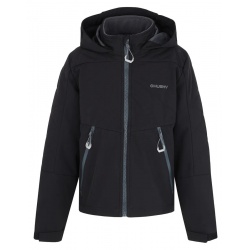 Husky Salex K cerna detska mirne zateplena softshellova bunda s kapuci 2