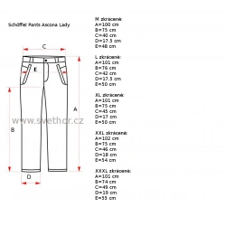 _Schoffel Pants Ascona Lady svetle damske lehke turisticke kalhoty zmereno