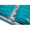 Ocun Tsunami ECO Jacket W green fanfare silver damska lehka perova bunda s kapuci DWR 5