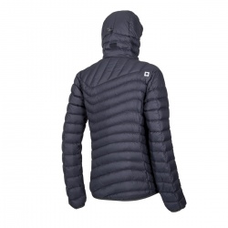 Ocun Tsunami ECO Jacket W anthracite silver damska lehka perova bunda s kapuci DWR 1