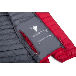 Ocun Tsunami ECO Jacket M red scarlet iron panska lehka perova bunda s kapuci DWR 2