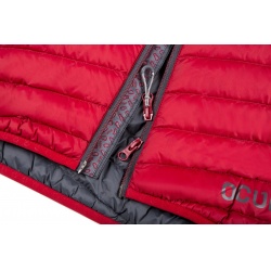 Ocun Tsunami ECO Jacket M red scarlet iron panska lehka perova bunda s kapuci DWR 3