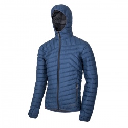 Ocun Tsunami ECO Jacket M blue opal iron panska lehka perova bunda s kapuci DWR