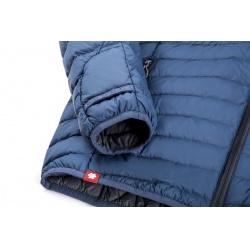 Ocun Tsunami ECO Jacket M blue opal iron panska lehka perova bunda s kapuci DWR 1