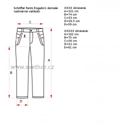 _Schoffel Pants Engadin1 Lady cerne damske turisticke kalhoty nadmerne velikosti zmereno