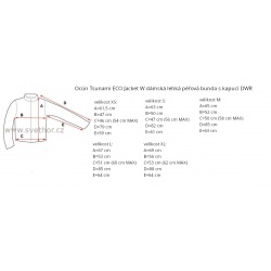 _Ocun Tsunami ECO Jacket W rose maroon silver damska lehka perova bunda s kapuci zmereno