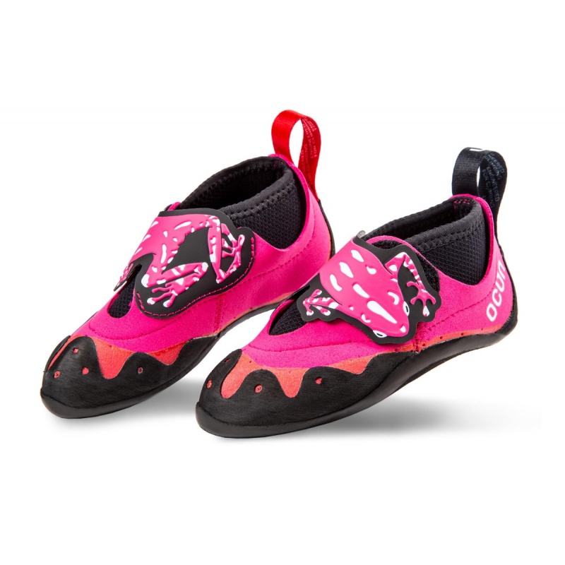 Ocun Ribbit pink black detske lezecky na suchy zip