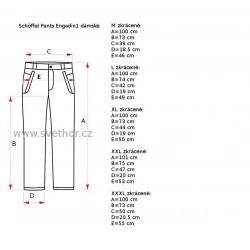 _Schoffel Pants Engadin1 Lady cerne damske turisticke kalhoty zmereno
