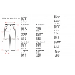_Schoffel Pants Koper1 Man sede panske turisticke kalhoty nadmerne velikosti zmereno