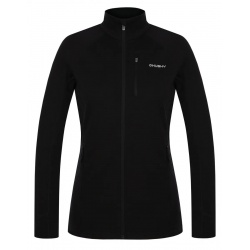 Husky Alou L cerna damska funkcni sportovni mikina celorozepinaci Merino vlna 2