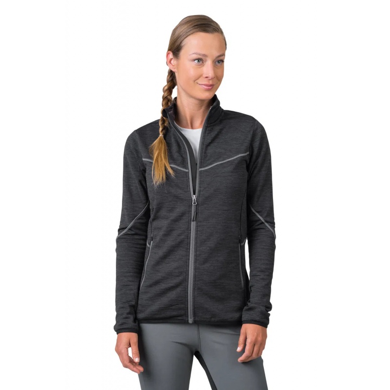 Hannah Dagnys anthracite mel damska funkcni outdoorova celorozepinaci mikina Polarstretch5