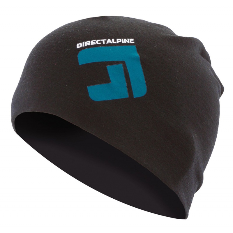 Direct Alpine Troll 2.0 black unisex cepice Merino vlna