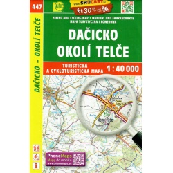 SHOCart 447 Dacicko, Okoli Telce 40 000 turisticka mapa