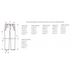_Direct Alpine Badile 5.0 black panske turisticke outdoorove odolnejsi kalhoty zmereno