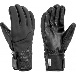 Leki Hikin Pro black 655831 unisex vetruodolne zimni lyzarske prstove rukavice Primaloft 2