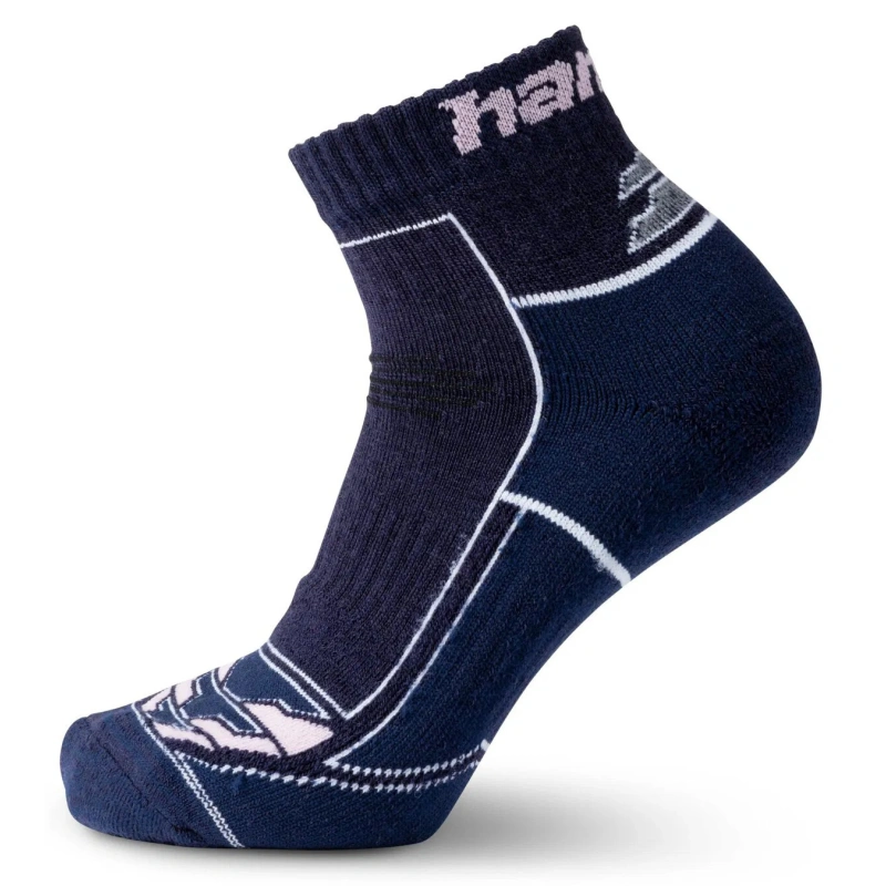 Hannah Walk lite II Lady dark blue technicke stredne vysoke trekove ponozky s merino vlnou