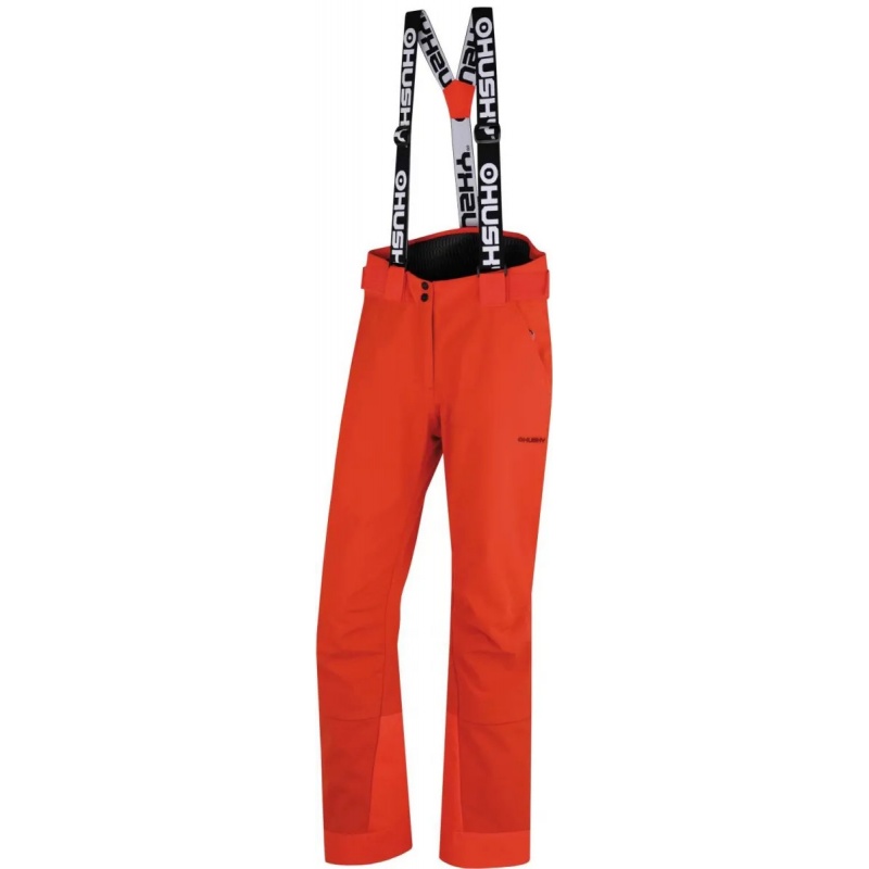 Husky Galti L cihlova damske nepromokave zimni lyzarske softshellove kalhoty