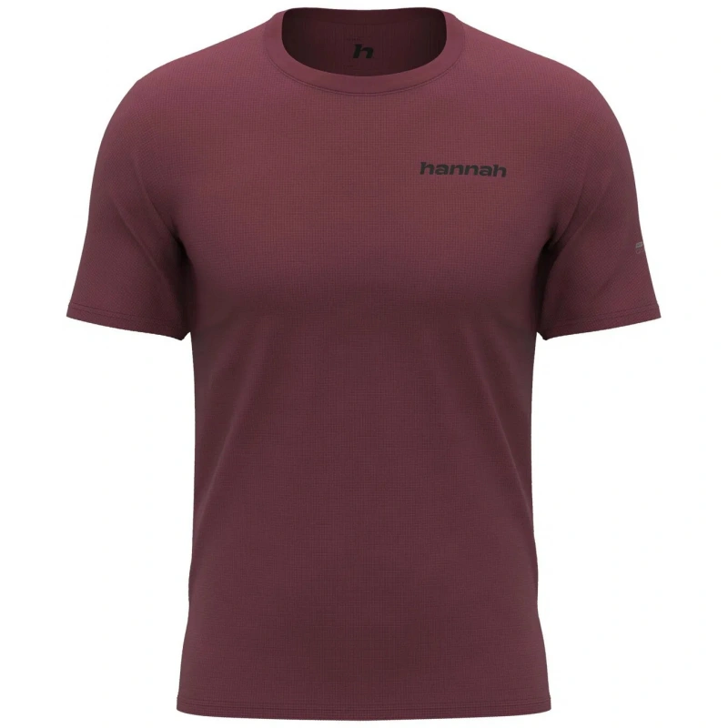 Hannah Wick red mahogany panske funkcni rychleschnouci tricko kratky rukav