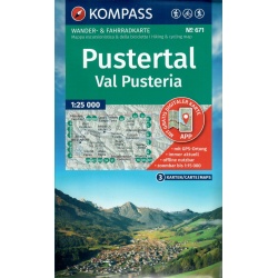 Kompas 671 Pustertal Val Pusteria 25 000 turisticka mapa