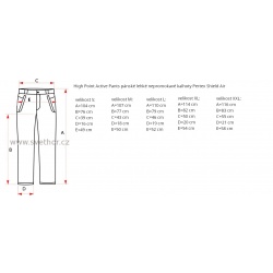 _High Point Active Pants black panske lehke nepromokave kalhoty zmereno