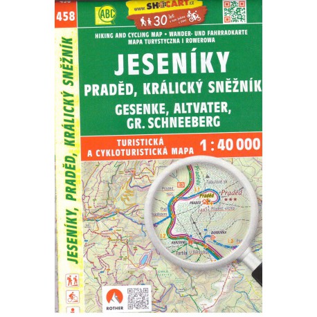 SHOCart 458 Jeseníky, Praděd, Králický Sněžník 1:40 000 turistická mapa