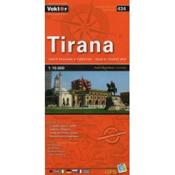 Vektor 434 Albánie Tirana 1:10 000 plán města