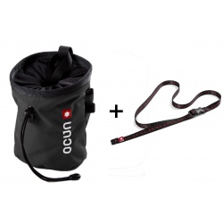 Ocun Push Chalk Bag Belt pytlik na magnezium s opaskem black