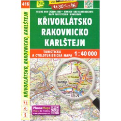 SHOCart 416 Křivoklátsko, Rakovnicko, Karlštejn 1:40 000 turistická mapa