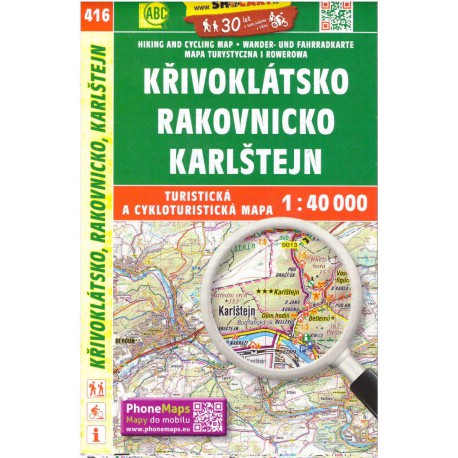 SHOCart 416 Křivoklátsko, Rakovnicko, Karlštejn 1:40 000 turistická mapa