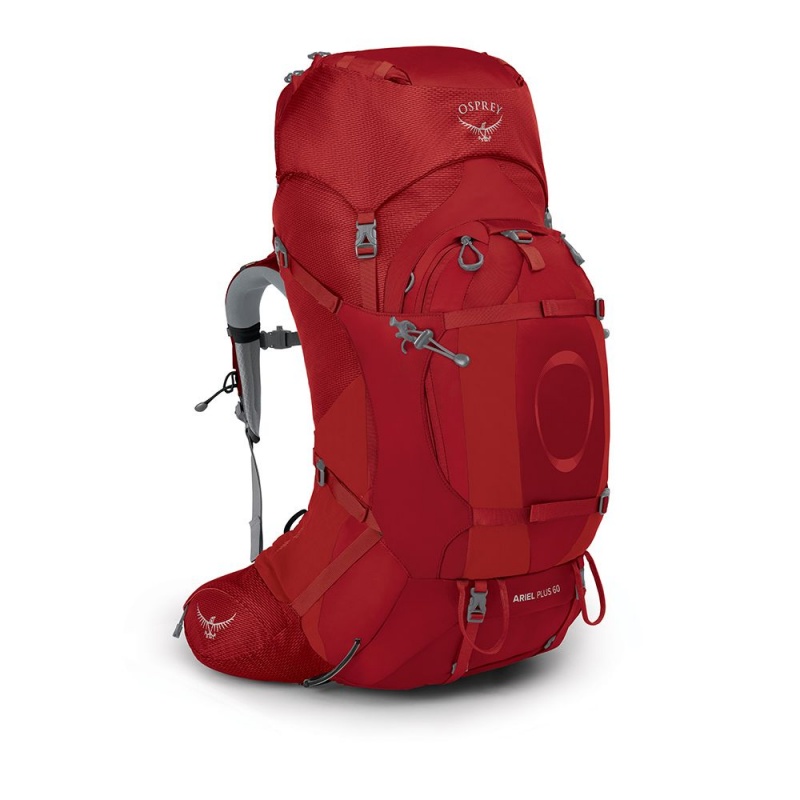 Osprey Ariel Plus 60l WM L damsky expedicni batoh carnelian red