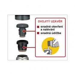 Thermos Mountain 750 ml vakuova termoska cerna6