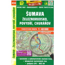 SHOCart 435 Šumava, Železnorudsko, Povydří, Churáňov 1:40 000 turistická mapa oblast