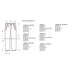 _Direct Alpine Badile 4.0 black black panske turisticke kalhoty Cordura Coolmax zmereno