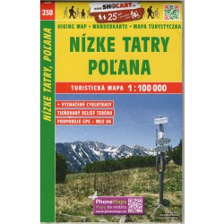 SHOCart 230 Nízké Tatry, Poľana 1:100 000 turistická mapa