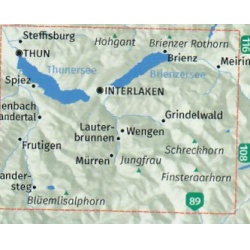 Kompas 84 Jungfrau Region Thuner See Brienzer See 50 000 oblast
