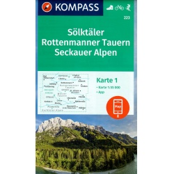 Kompas 223 Solktaler Rottenmanner Tauern Seckauer Alpen 55 000 turisticka mapa