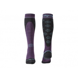 Bridgedale Ski Midweight+ Women dark purple damske lyzarske ponozky   podkolenky Merino3