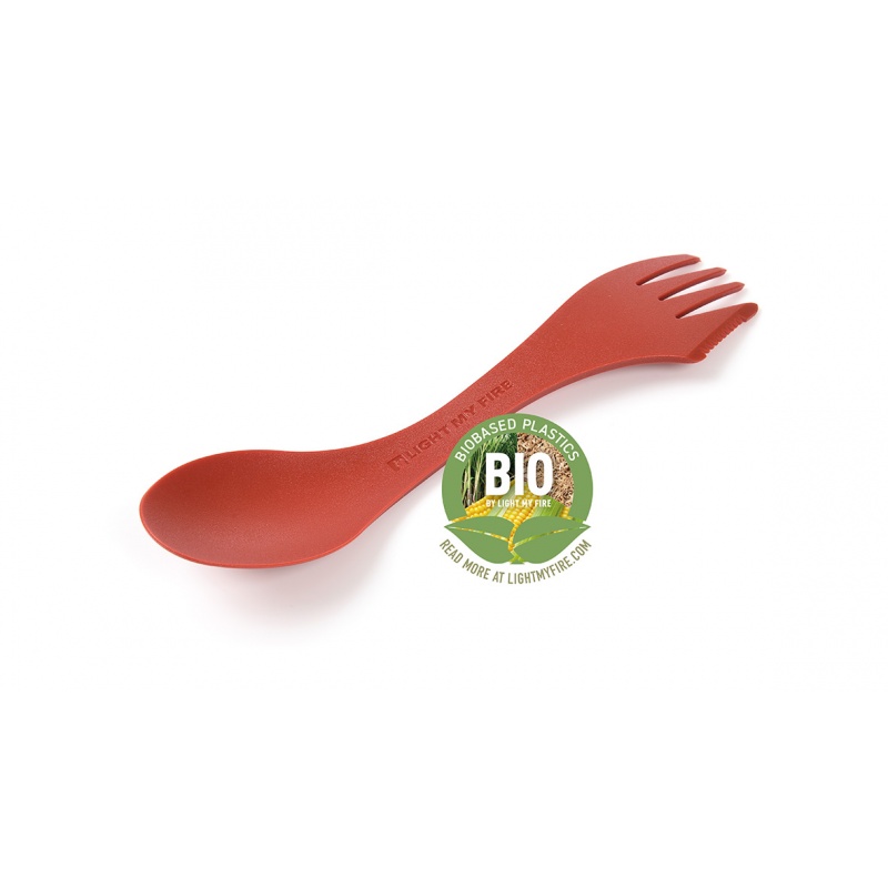 Light My Fire Spork Original Bio lzice vidlicka nuz cervena rocky red