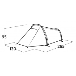 Easy Camp Sarek 1 dvouplastovy lehky a skladny turisticky stan pro 1 osobu 1