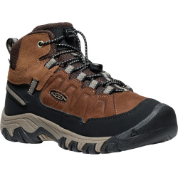 Keen Targhee IV Mid WP Youth bison/brindle detske vyssi nepromokave kozene trekove boty