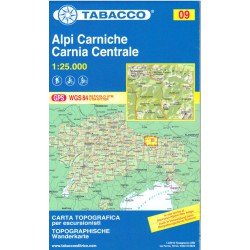 Tabacco 09 Alpi Carniche/Carnia Centrale 1:25 000