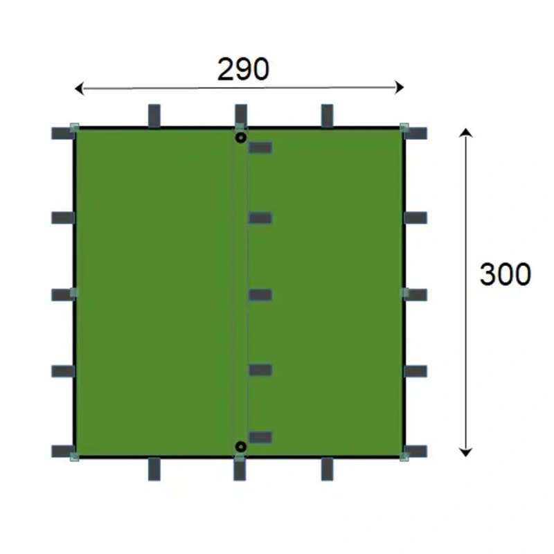 Jurek Arm 3 x 3 olivove zelena bivakovaci pristresek plachta 