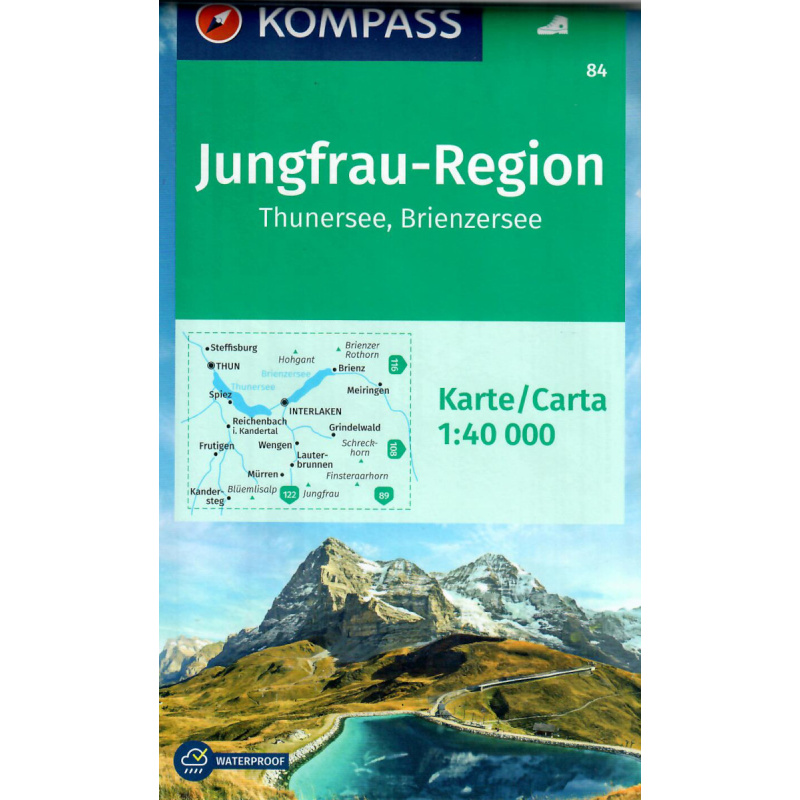 Kompas 84 Jungfrau Region Thuner See Brienzer See 50 000
