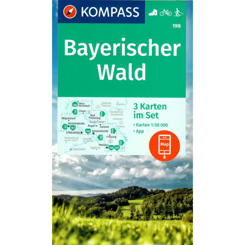 Kompas 198 Bayerischer Wald 50 000