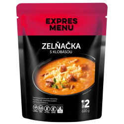 Expres Menu Zelna polevka s klobasou 600g sterilovane jidlo na cesty 1